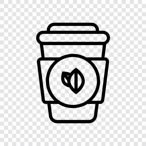 organic, tea leaves, black, green icon svg