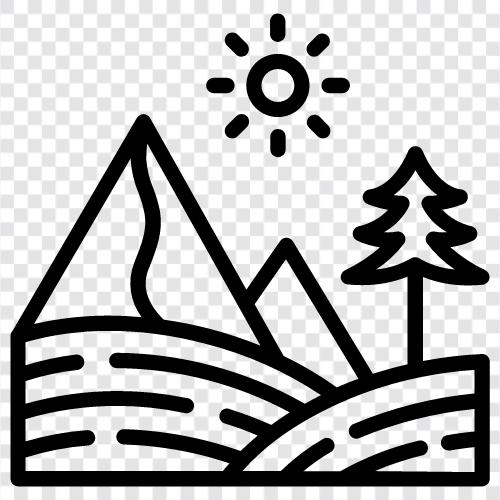 outdoor, hiking, camping, backpacking icon svg