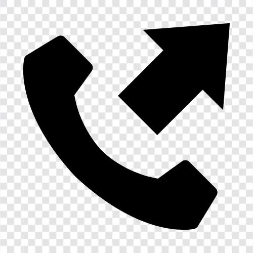 ausgehender Anruf, Sprachanruf, telefonische Kommunikation, Telefongespräch symbol
