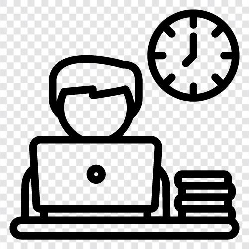 Überstunden, Auszeit, Zeitmanagement, Arbeitszeit symbol