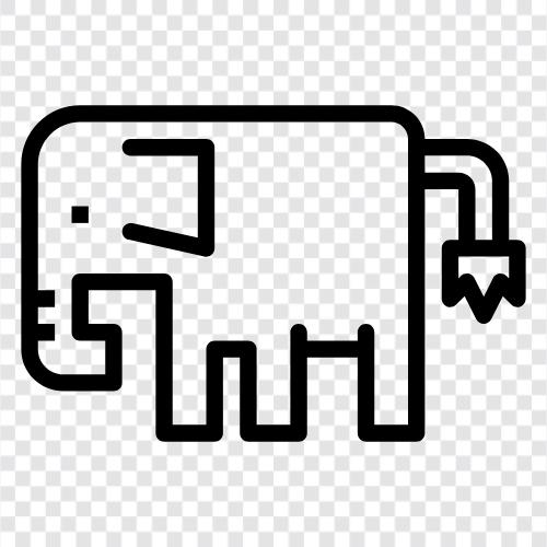 pachyderm, mammal, animal, big icon svg