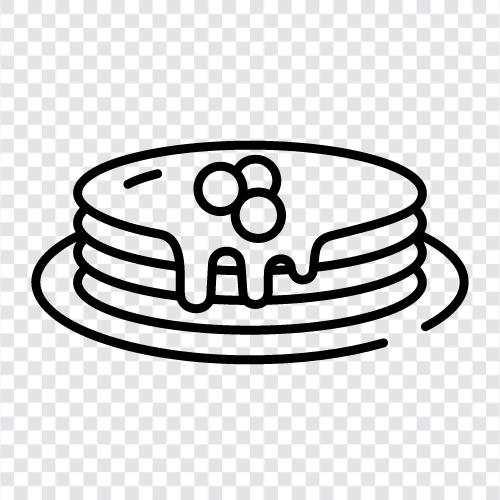 Pfannkuchen, Frühstück, Eier, Wurst symbol