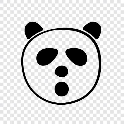 panda gift, panda party, panda facts, panda surprise icon svg
