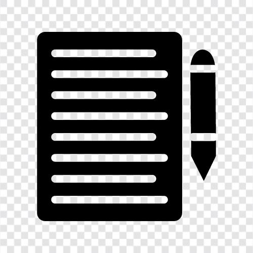 paper and pencil, writing with a pen, journaling, writing notes icon svg