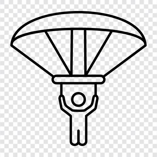 paraglide, flying, glider, flying machine icon svg