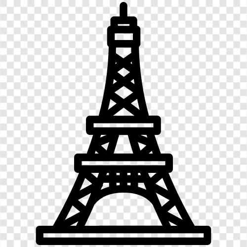 Paris, France, architectural marvel, iron icon svg