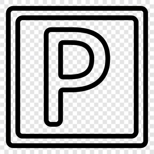 Parkplatz, Parkplatz Garage, Parkplatz Wartung, Parkplatz Durchsetzung symbol