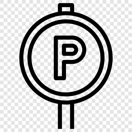 Parkregulation, Parkschilder, Parkbeschränkung, Parkplatz symbol