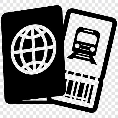 паспорт, поезд, покупка, продажа Значок svg