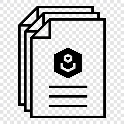 PDFs, Papier, Druck, Dokument symbol