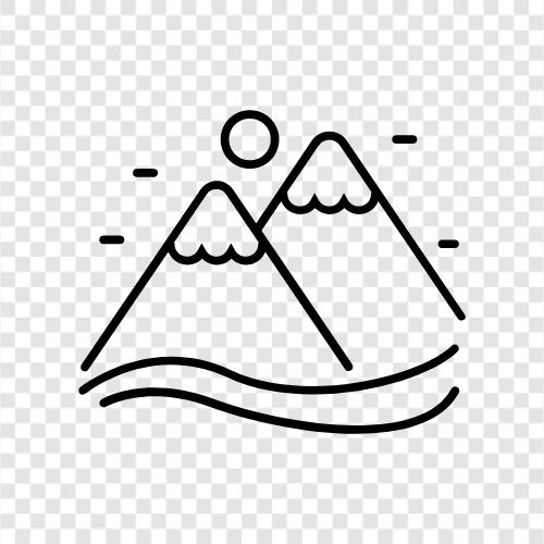 peak, summit, ridge, Mountain icon svg