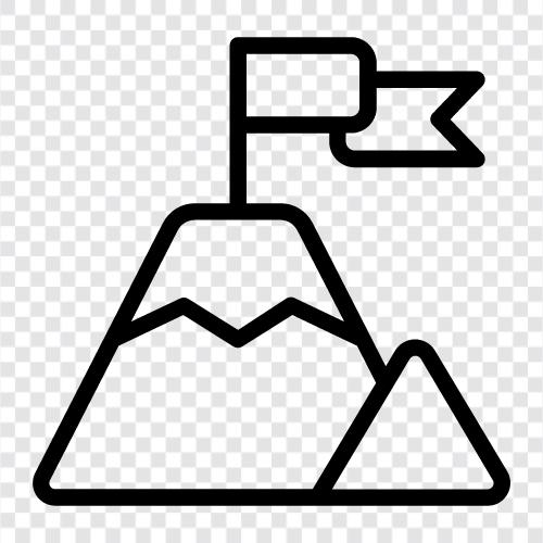 Gipfel, Wandern, Scrambling, Klettern symbol