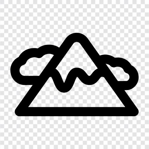 peak, summit, top, elevation icon svg