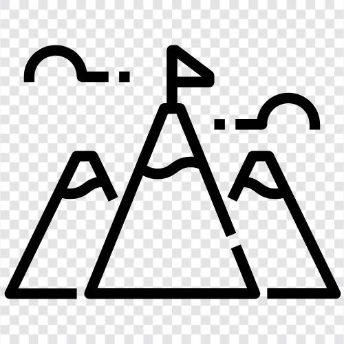 peaks, highlands, ranges, rock faces icon svg