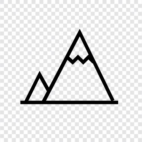 peaks, summits, highlands, range icon svg