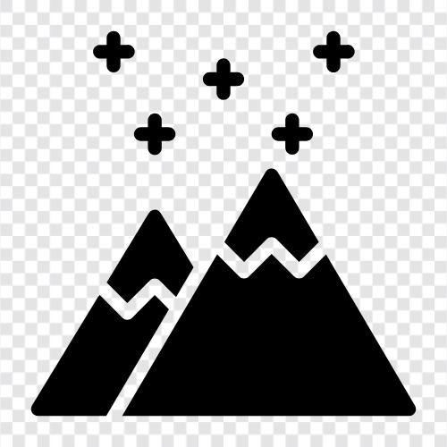 peaks, mountaintops, highlands, mountainside icon svg