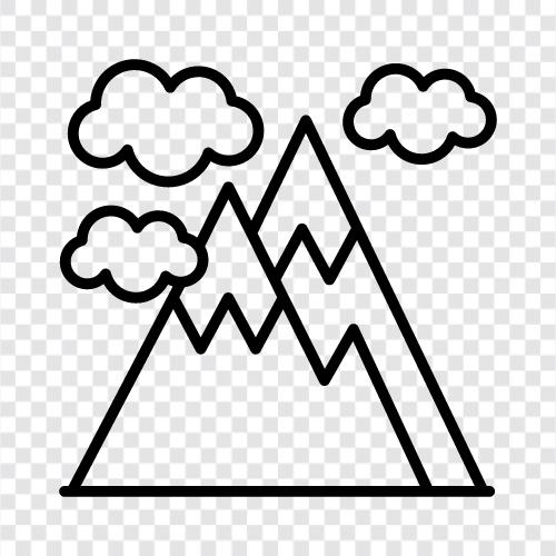 peaks, hikes, trails, climbing icon svg