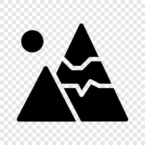 Gipfel, Wandern, Klettern, Camping symbol