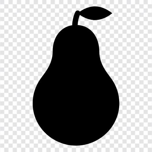 Pear fruit, Pear tree, Pear crop, Pear harvest icon svg