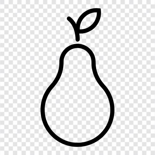 Pear fruit, Pear tree, Pears, Fresh pears icon svg