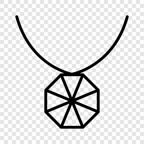 Perlenkette, Silberkette, weiße Halskette, Goldkette symbol