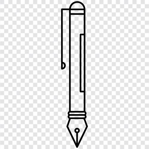 Schreibgerät, Schreibpapier, Stylus, Füllfederhalter symbol
