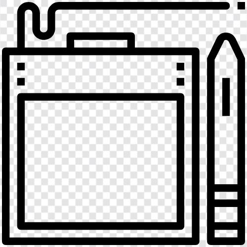 Pen, Tablette, elektronisch, Schreiben symbol