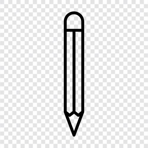 Pencil sharpener, Wood pencil, Lead pencil, Graphite pencil icon svg