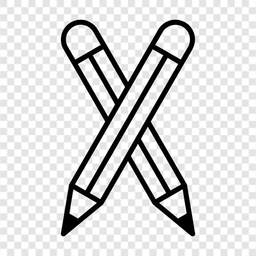 pencils, drawing, illustration, sketches icon svg