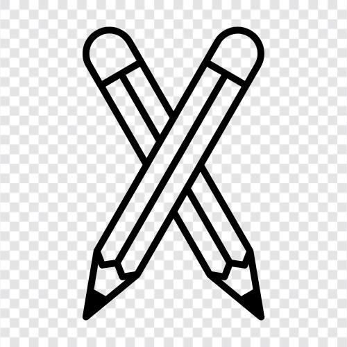 pencils, lead, graphite, lead pencils icon svg