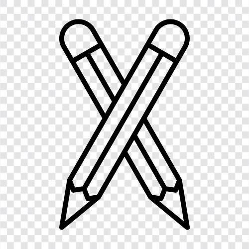 pencils, lead, graphite, school icon svg