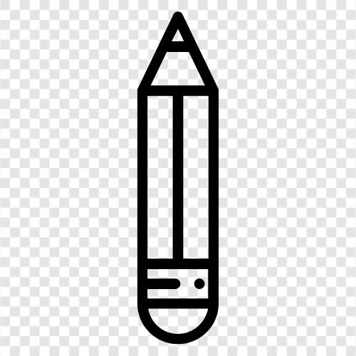 Bleistifte, Blei, Graphit, Papier symbol