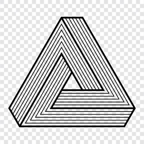 Penrose tessellation, Penrose tiling, Penrose pattern, Penrose Triangle icon svg