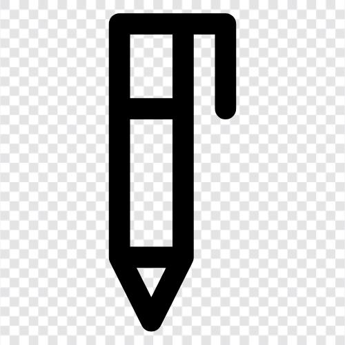 pens, writing instruments, ink, paper icon svg