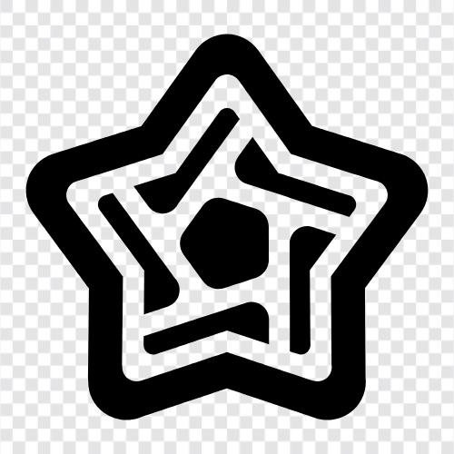 Fünfeck, Stern, Form, fünf symbol