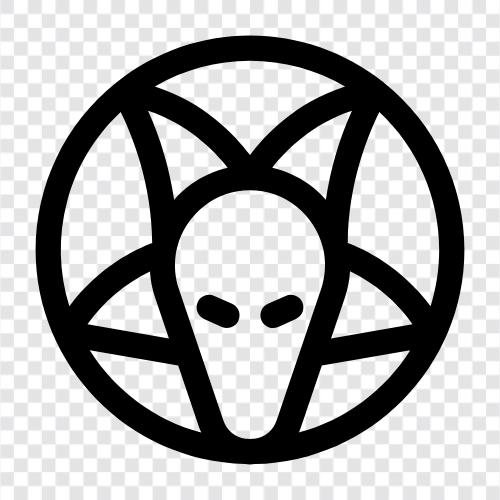 pentagramlar, demonoloji, büyü, şeytan ikon svg