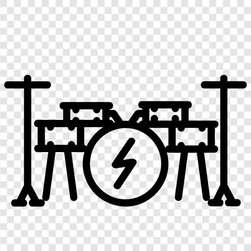 percussion, cymbals, drumsets, drumming icon svg