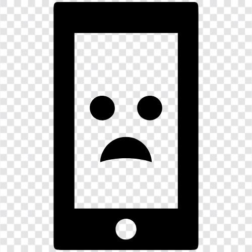 phone apps, sad, mobile, heartbreak icon svg