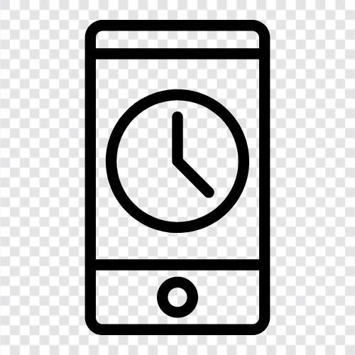 Telefonuhr App, Uhr, Android, iOS symbol