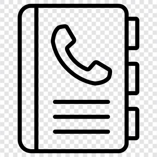 Phone Numbers, Addresses, Names, Phone Book icon svg