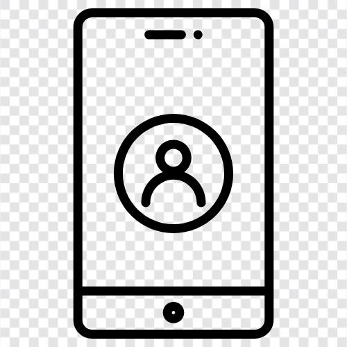 телефонный профиль, профиль социальных сетей, фотопрофиль, онлайнпрофиль Значок svg