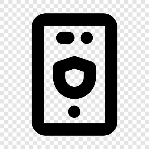 phone security, phone theft, phone protection software, phone security apps icon svg