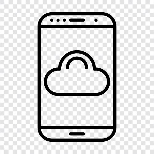 Phone, Clouds, Phone Storage, Phone Backup icon svg