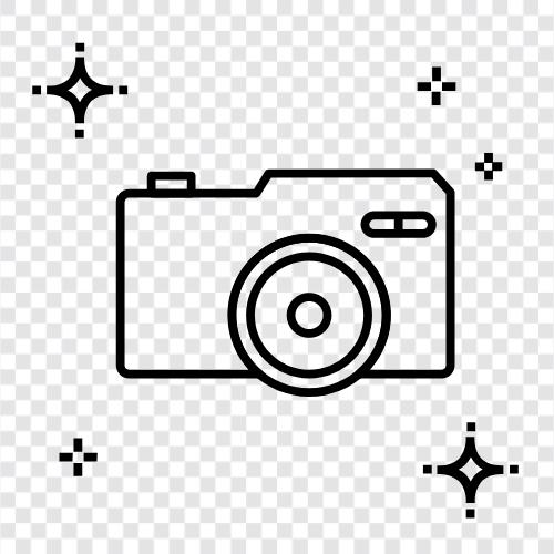 Фотоаппаратура, DSLR, без зеркал, цифровая камера Значок svg