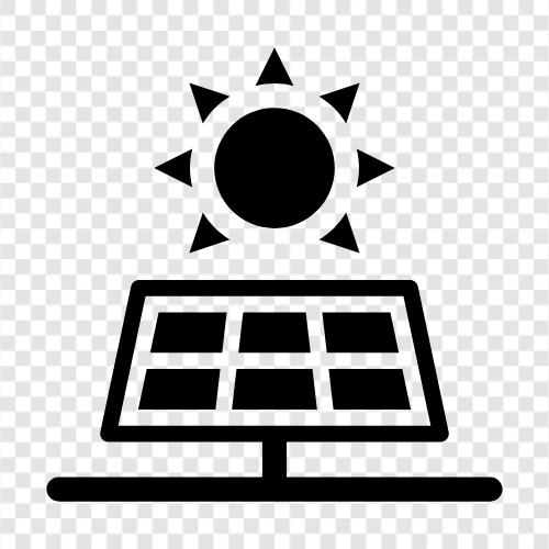 Photovoltaik, Solarpaneele, Solarenergie, Solartechnik symbol