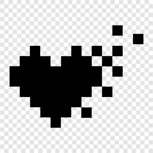 pixel, hearts, love, love story icon svg