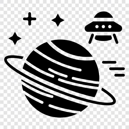 planet, astronomy, rings, moon icon svg