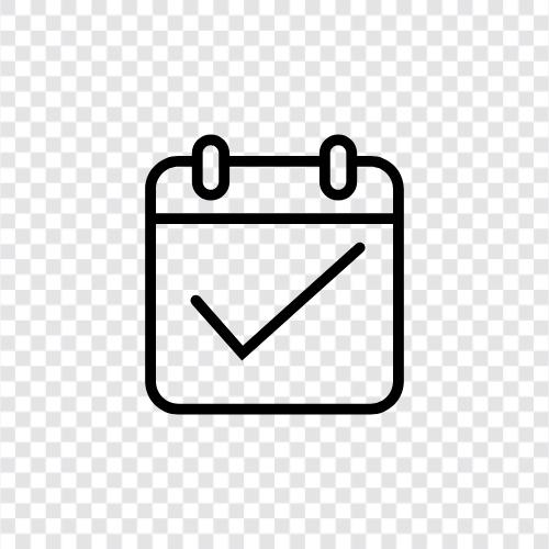 planner, todo list, date, time icon svg