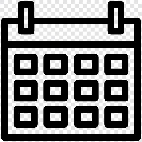 Planer, Zeitplan, Zeit, Datum symbol