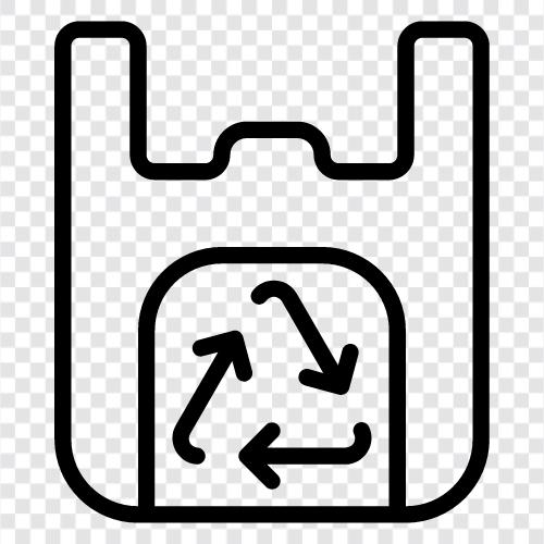 KunststoffRecycling, Plastiktüte, Plastikflasche, Plastikbehälter symbol